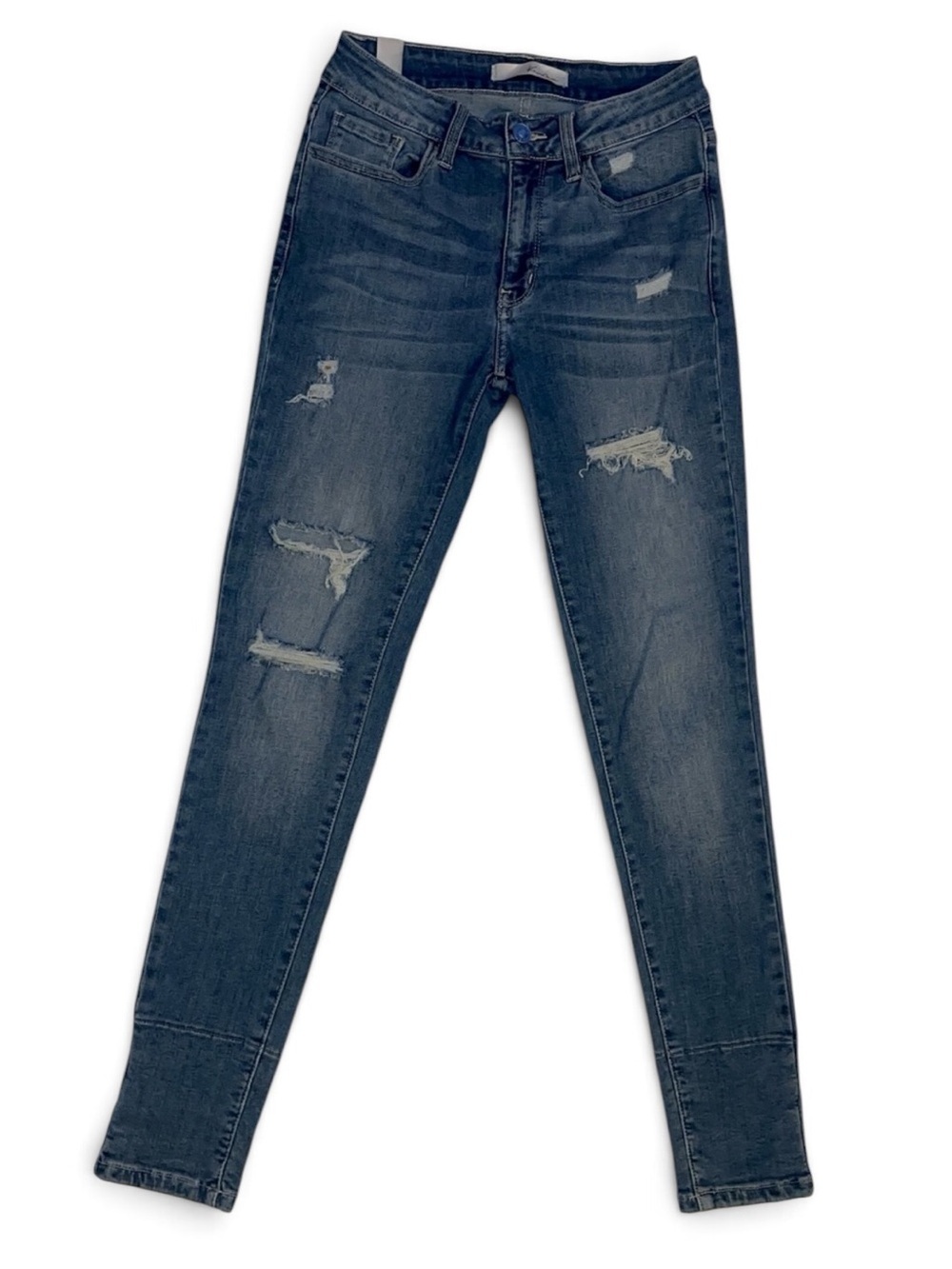 KanCan SP019-27 Distressed Skinny Jeans Size 26 Medium Wash
